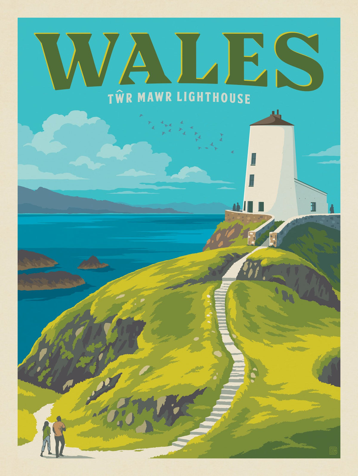 Wales: Tŵr Mawr Lighthouse - Puzzle - Artwork