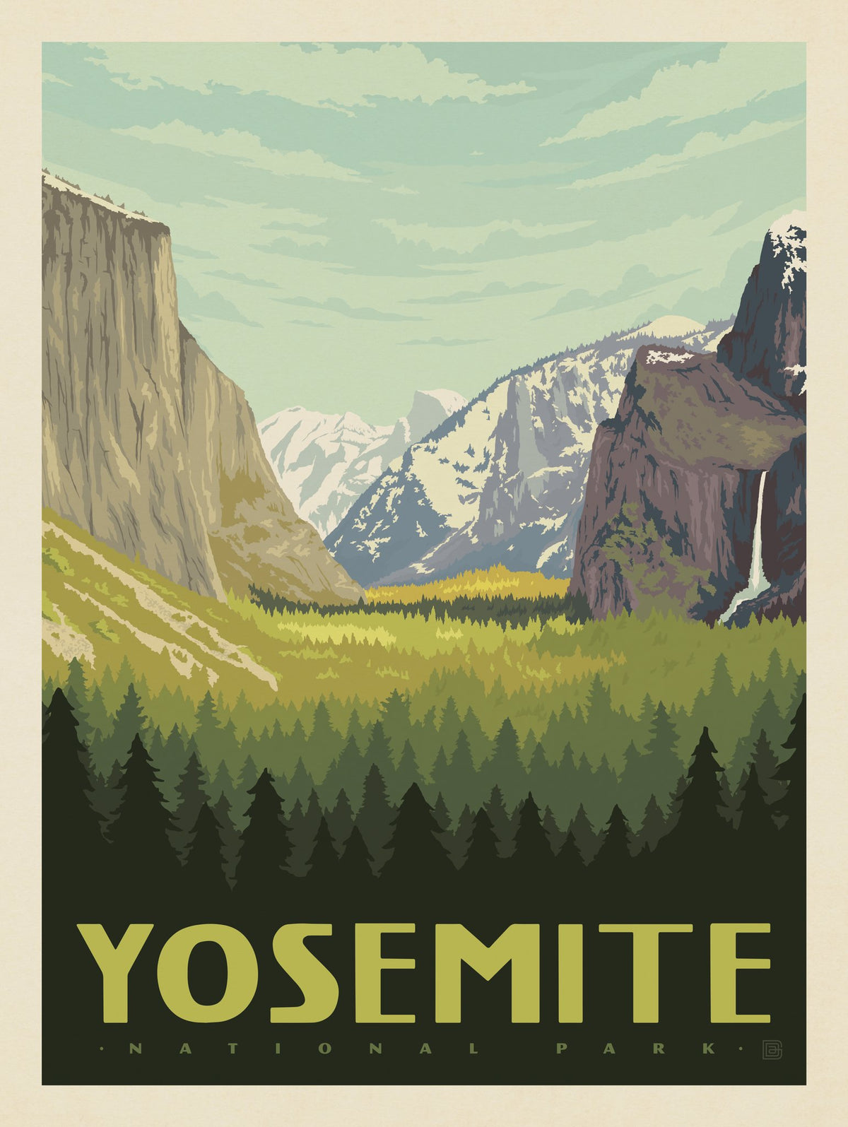 Yosemite National Park: Yosemite Valley (Vertical) - Puzzle - Artwork
