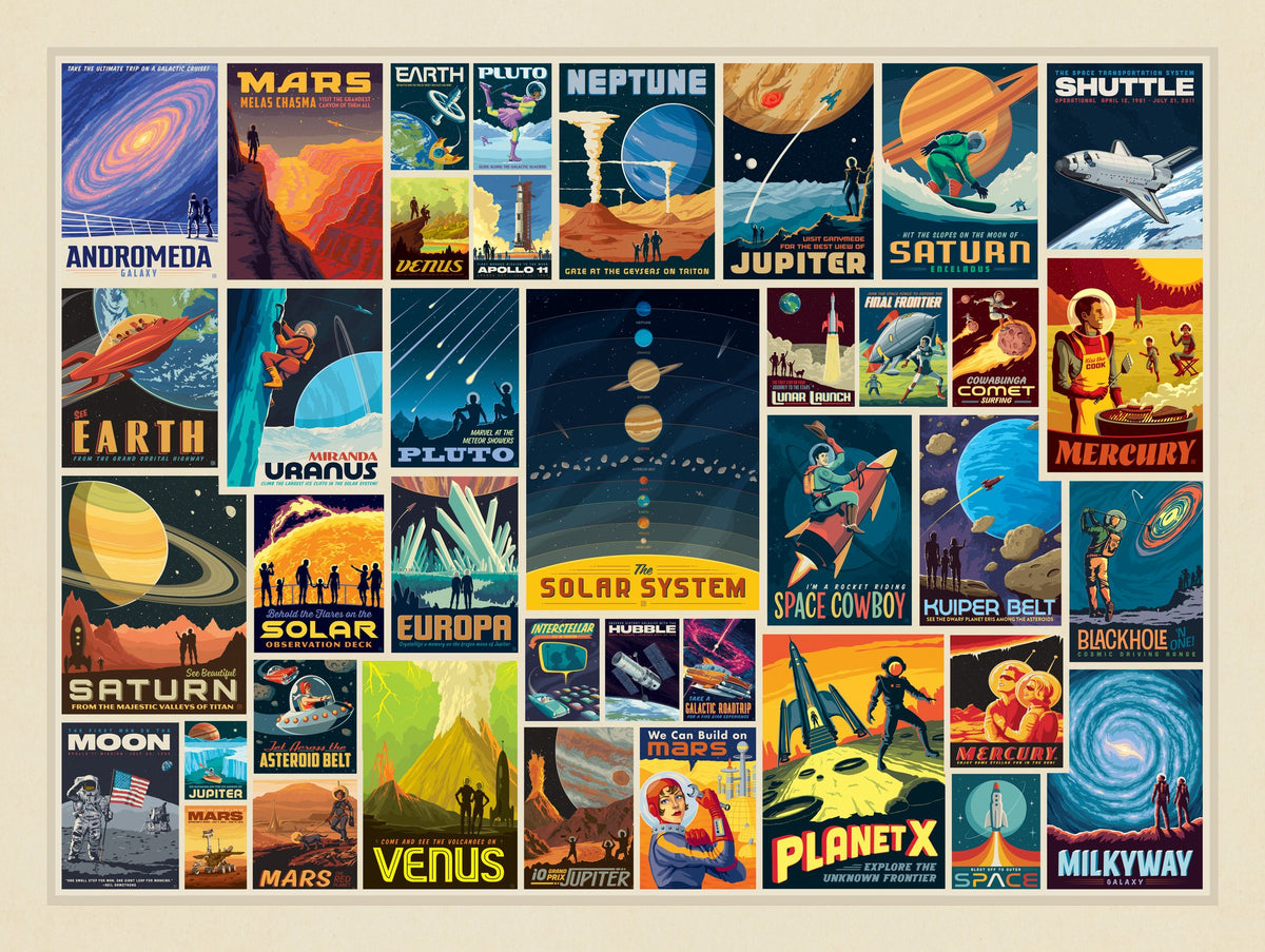 Space Travel Collage (Horizontal) - Puzzle - Artwork