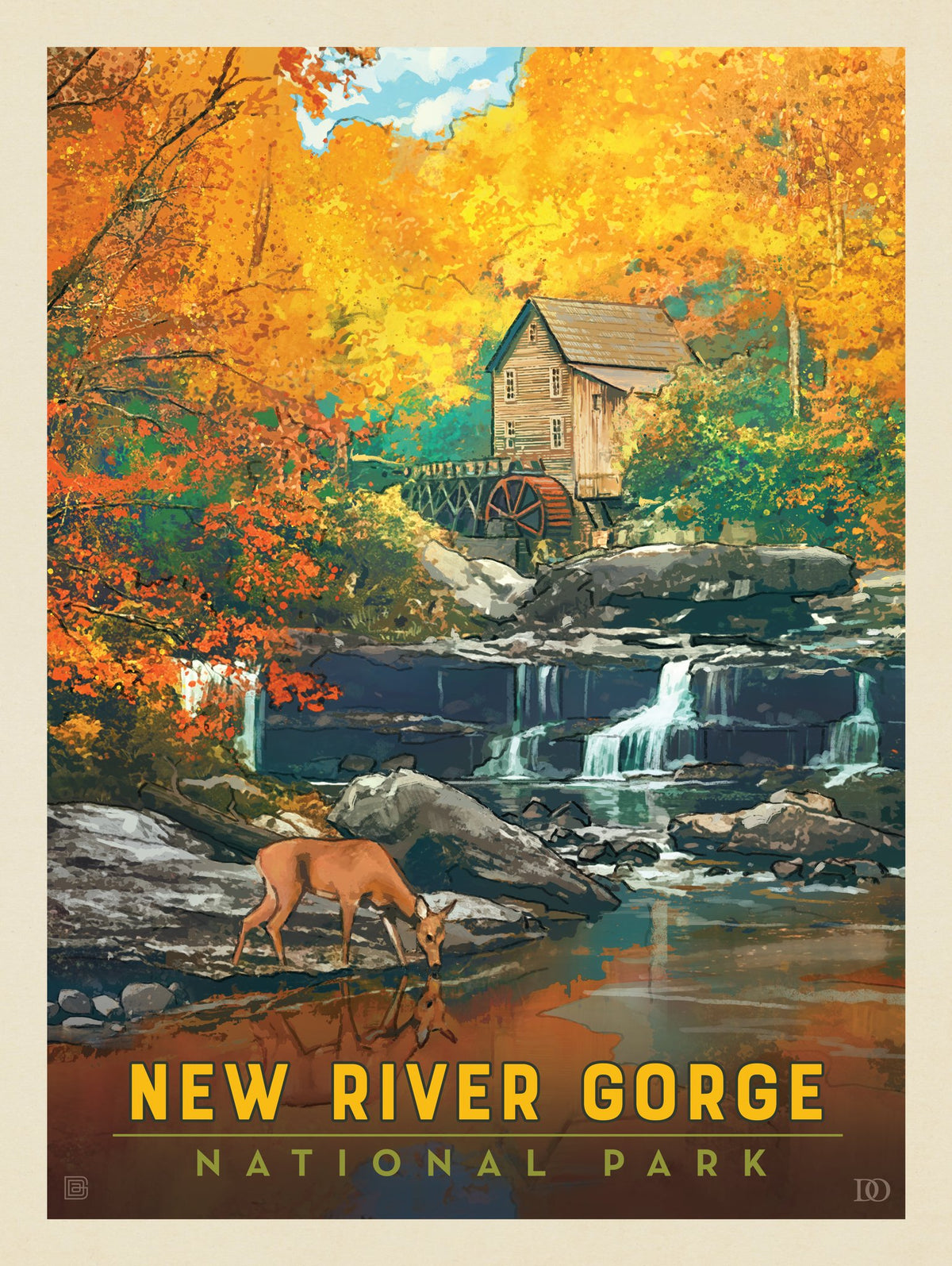 New River Gorge National Park & Preserve: Fall Colors - Puzzle - Artwork
