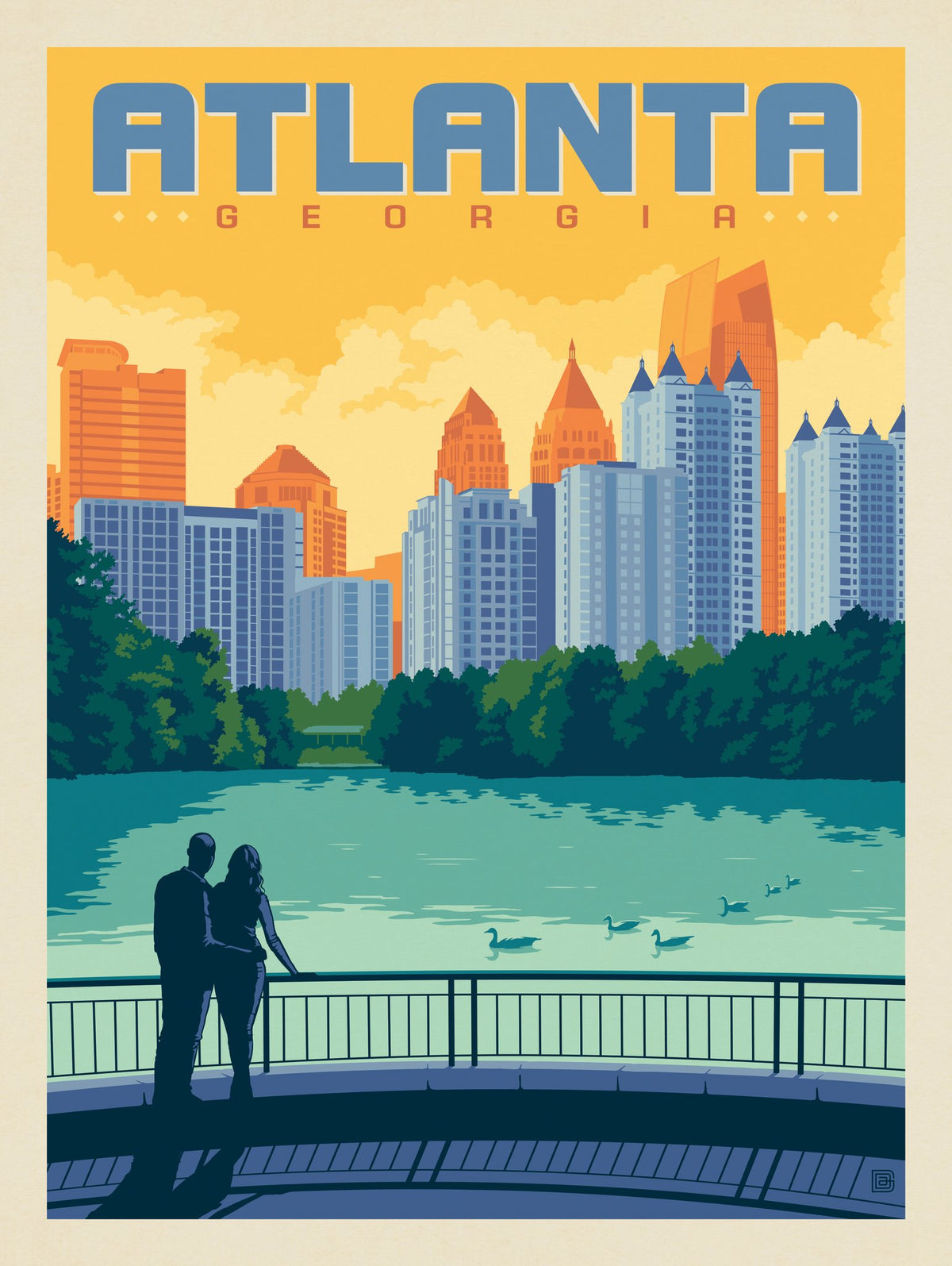 Atlanta, GA: Piedmont Park - Puzzle - Artwork