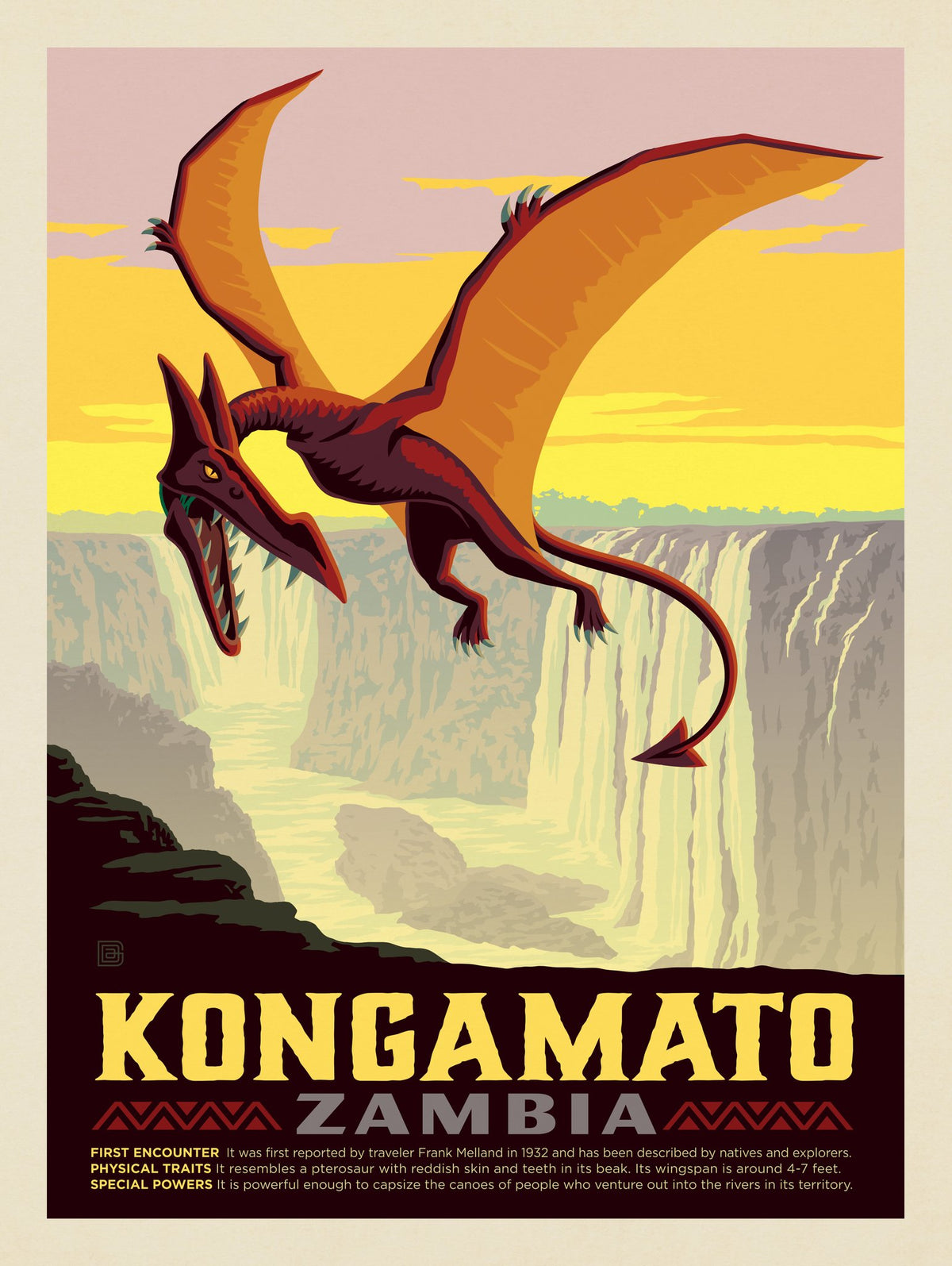 Mythical Creatures: Zambian Kongamato - Puzzle - Artwork