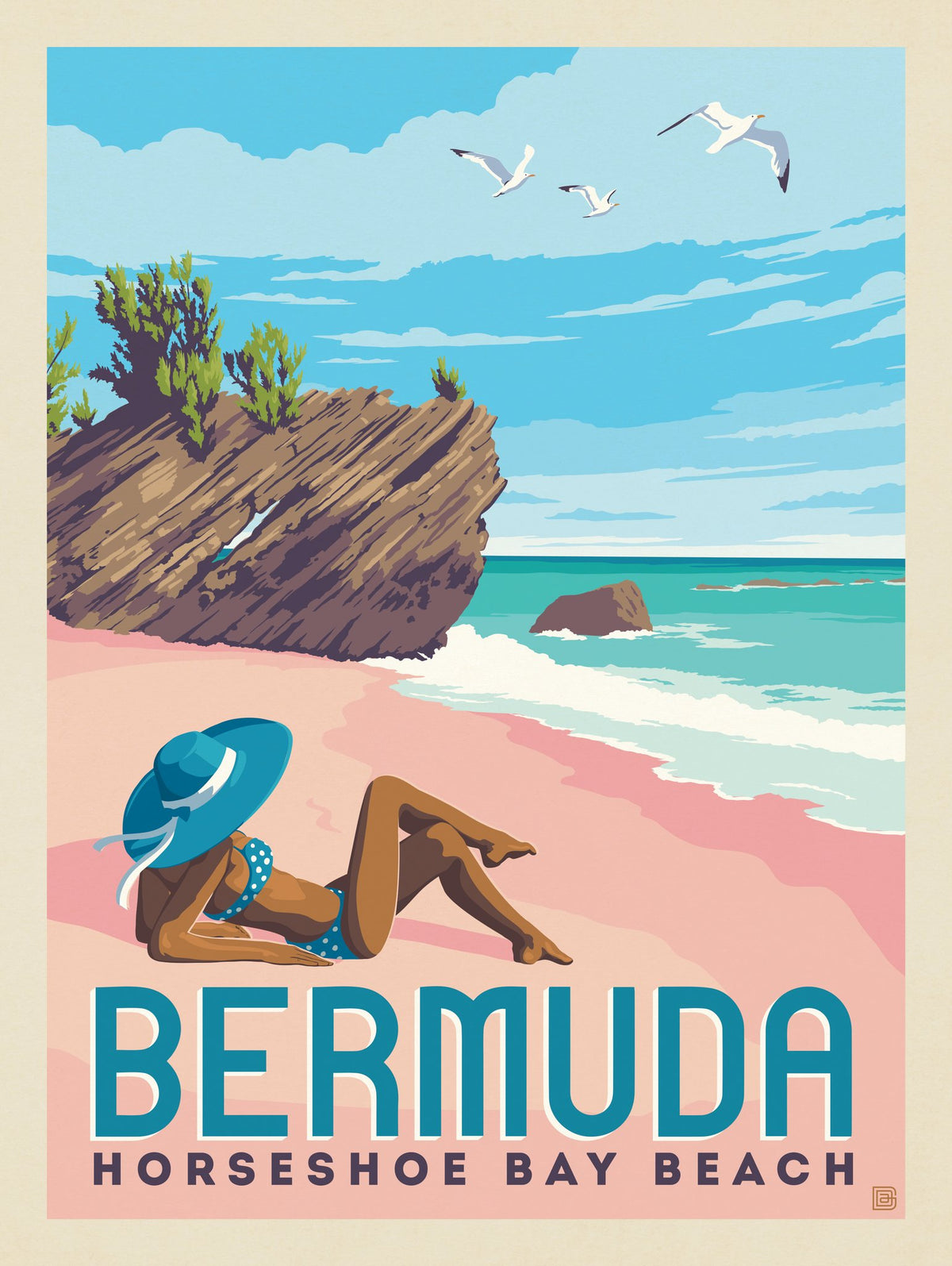 Bermuda: Horseshoe Bay Beach - Puzzle - Artwork
