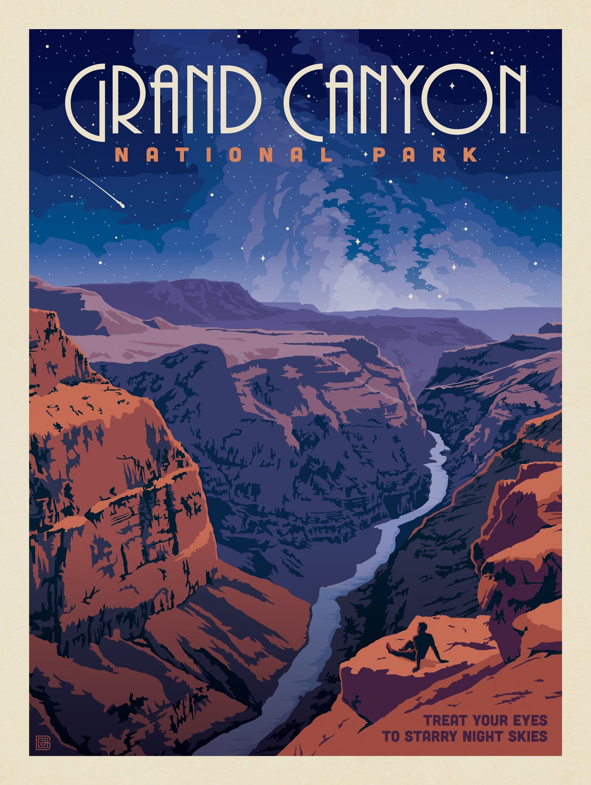 Grand Canyon National Park: Star Gazing - Puzzle - Artwork
