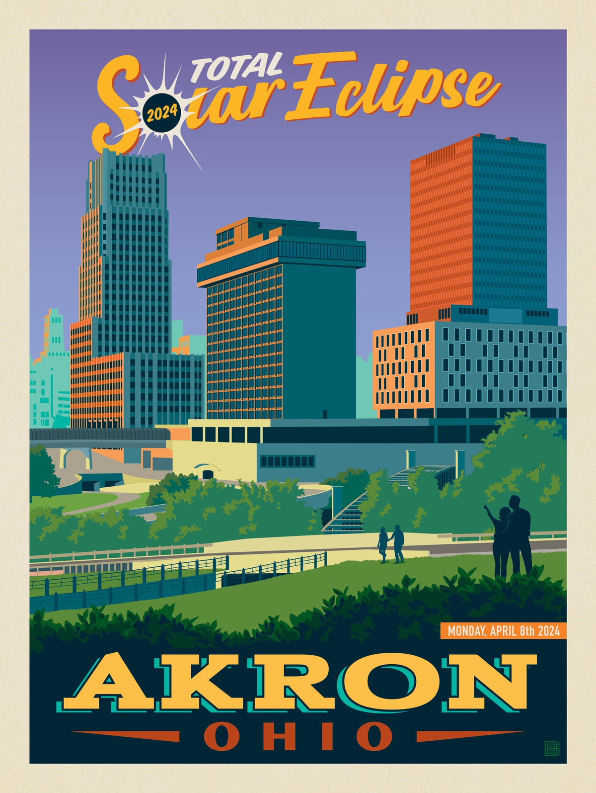 2024 Total Solar Eclipse: Akron, OH - Puzzle - Artwork