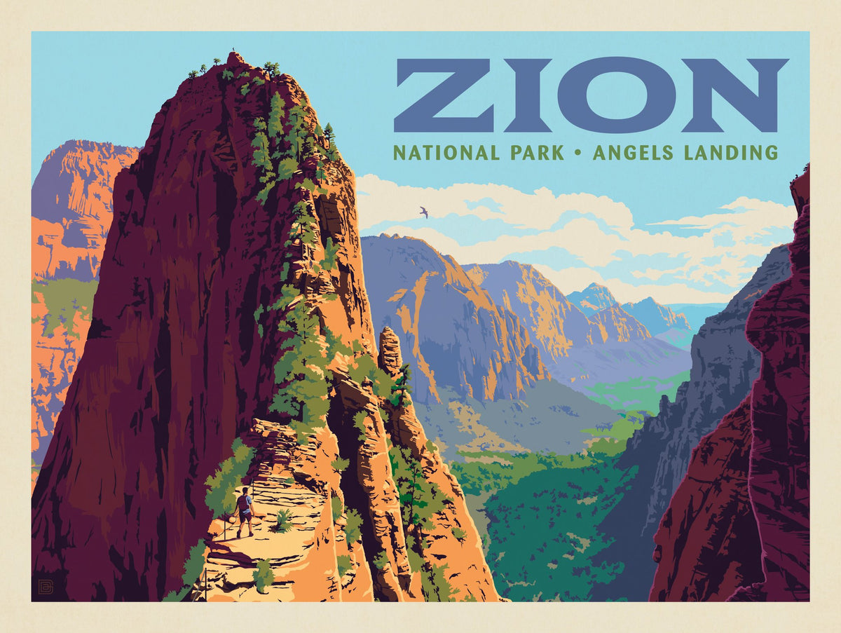 Zion National Park: Ascent To Angels Landing (Horizontal) - Puzzle - Artwork