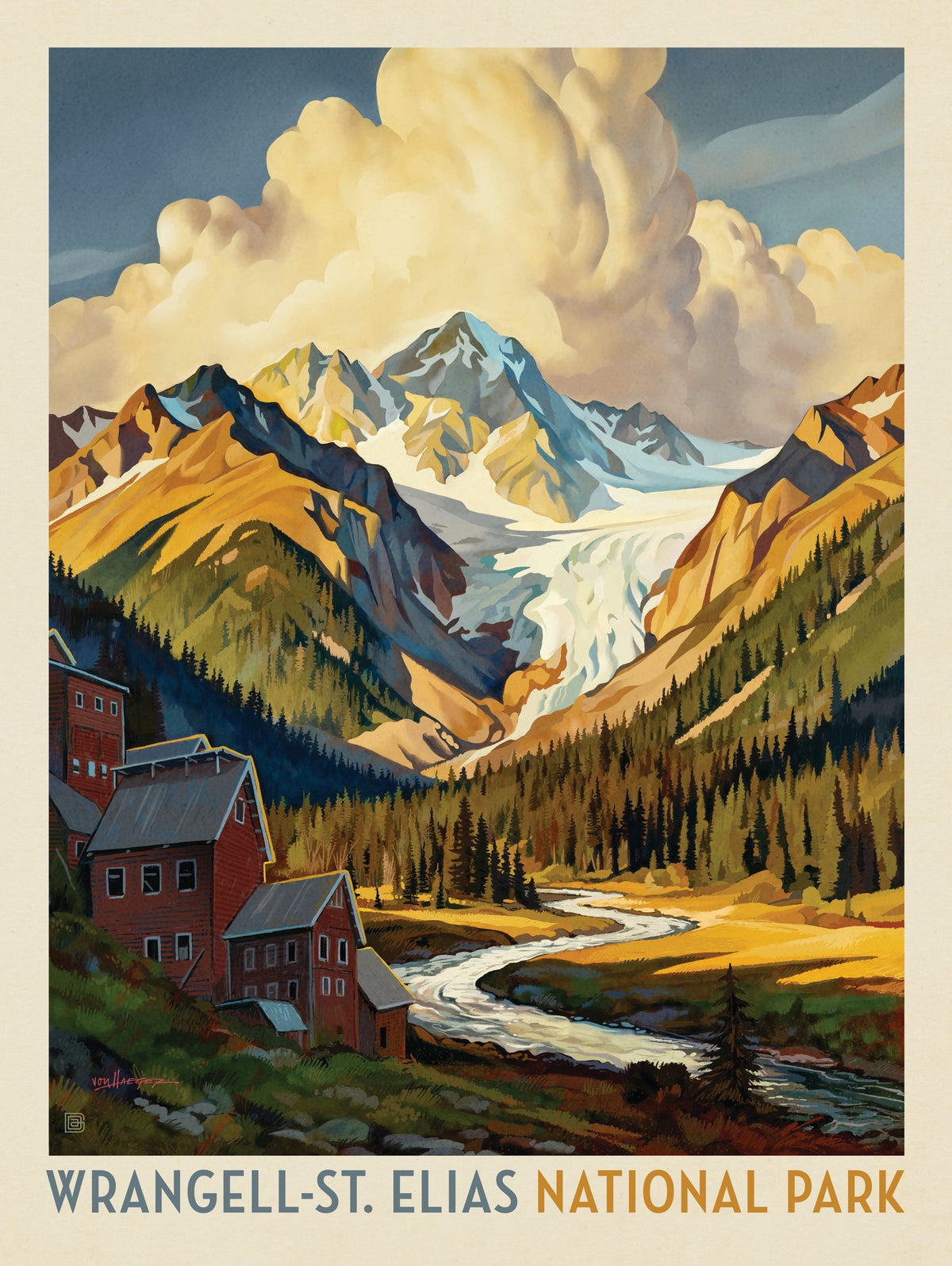 Wrangell-St. Elias National Park: Shady Valley - Puzzle - Artwork
