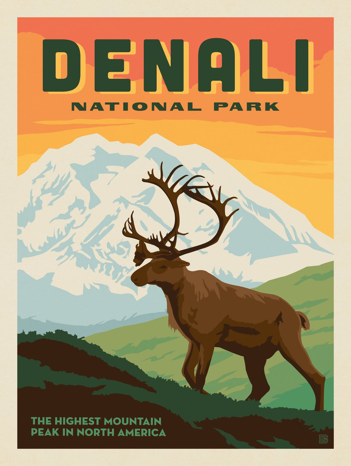 Denali National Park: Caribou - Puzzle - Artwork