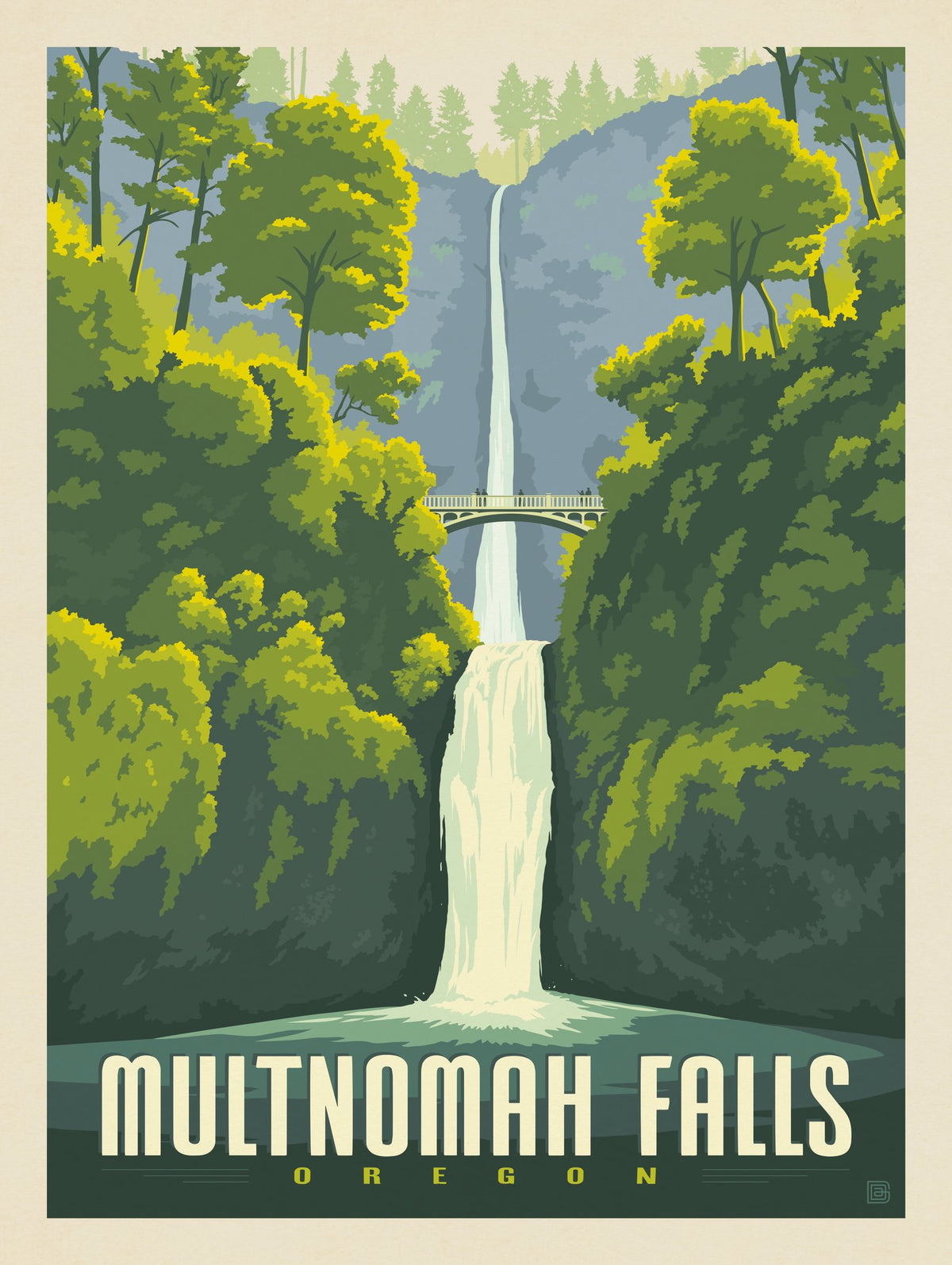 Multnomah Falls, Oregon - Puzzle - Artwork