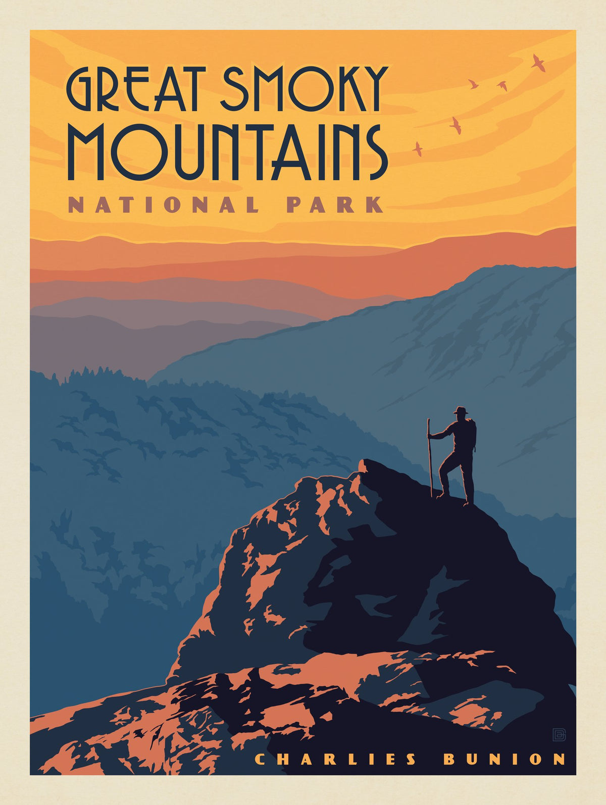 Great Smoky Mountains National Park: Charlies Bunion - Puzzle - Artwork