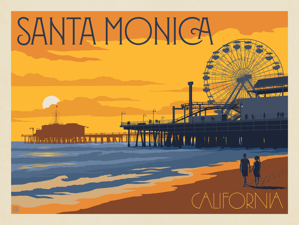Santa Monica Pier: Sunset - Puzzle - Artwork