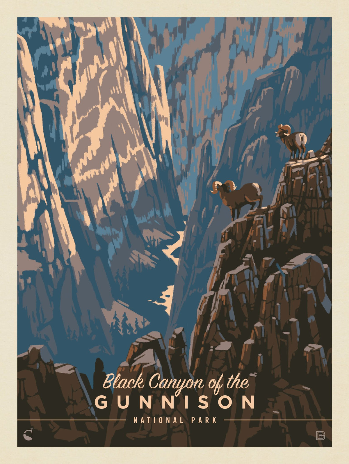 Black Canyon Of The Gunnison National Park: Surefooted - Puzzle - Artwork