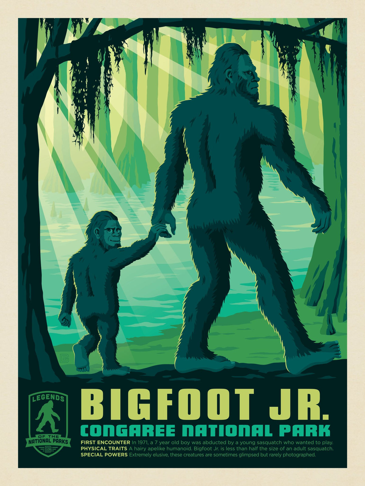 Legends Of The National Parks: Congaree's Bigfoot Junior - Puzzle - Artwork