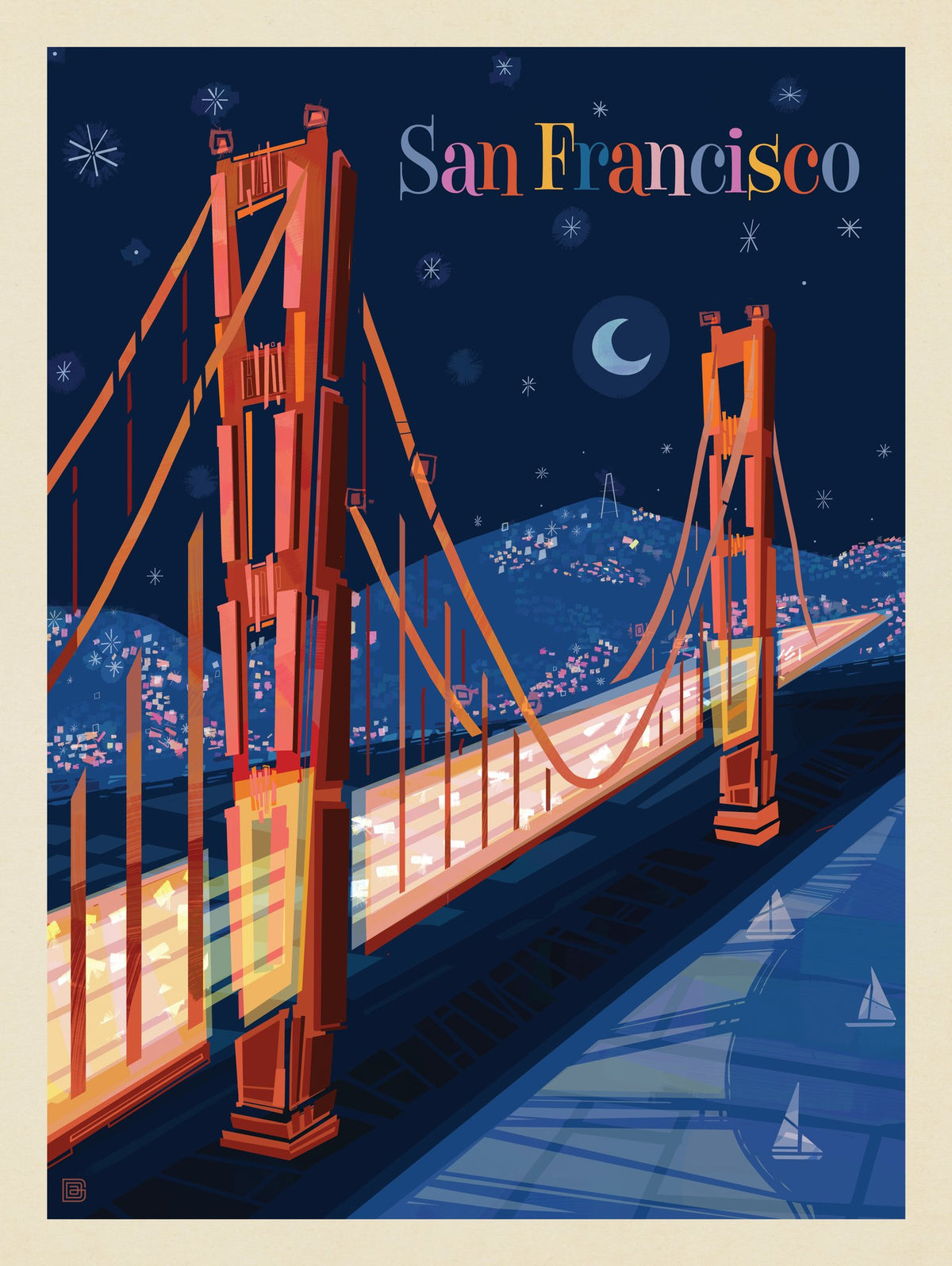 San Francisco: Golden Gate (Mod Design) - Puzzle - Artwork