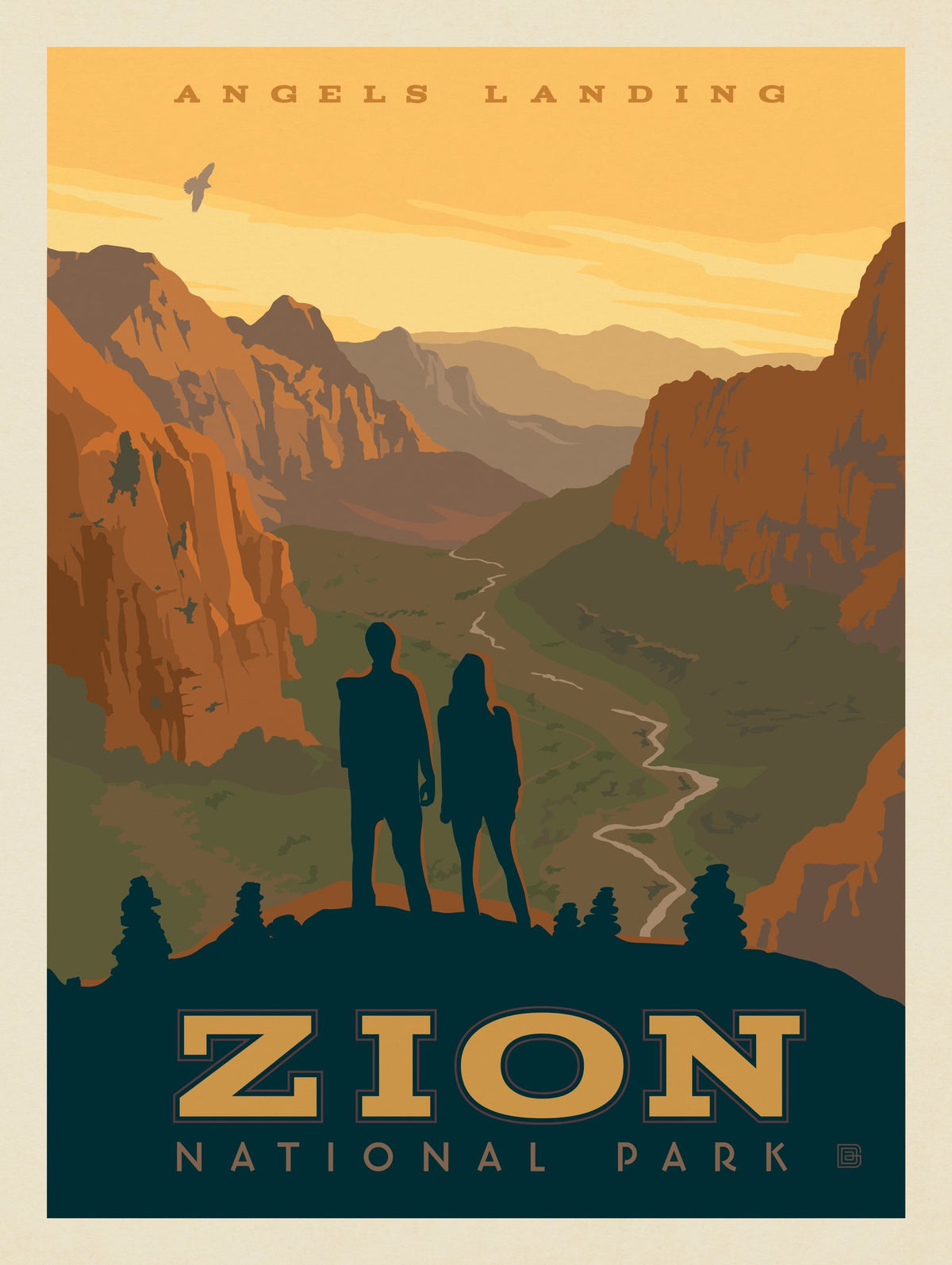 Zion National Park: Angels Landing - Puzzle - Artwork