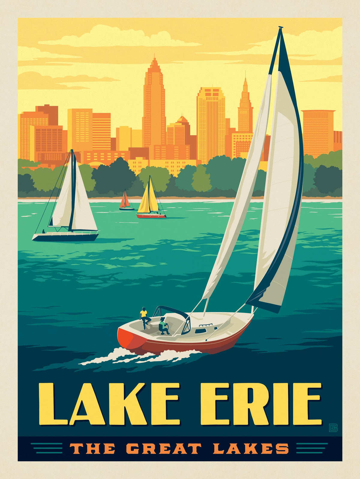 Great Lakes: Lake Erie - Puzzle - Artwork