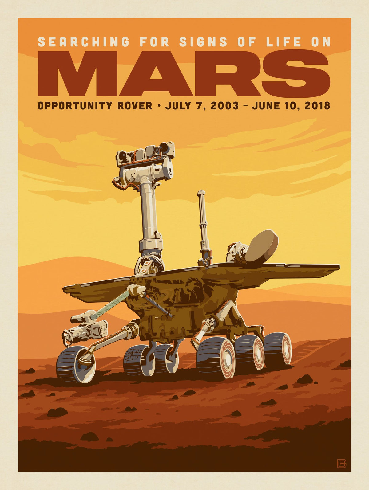 NASA 2003: Mars Opportunity Rover - Puzzle - Artwork