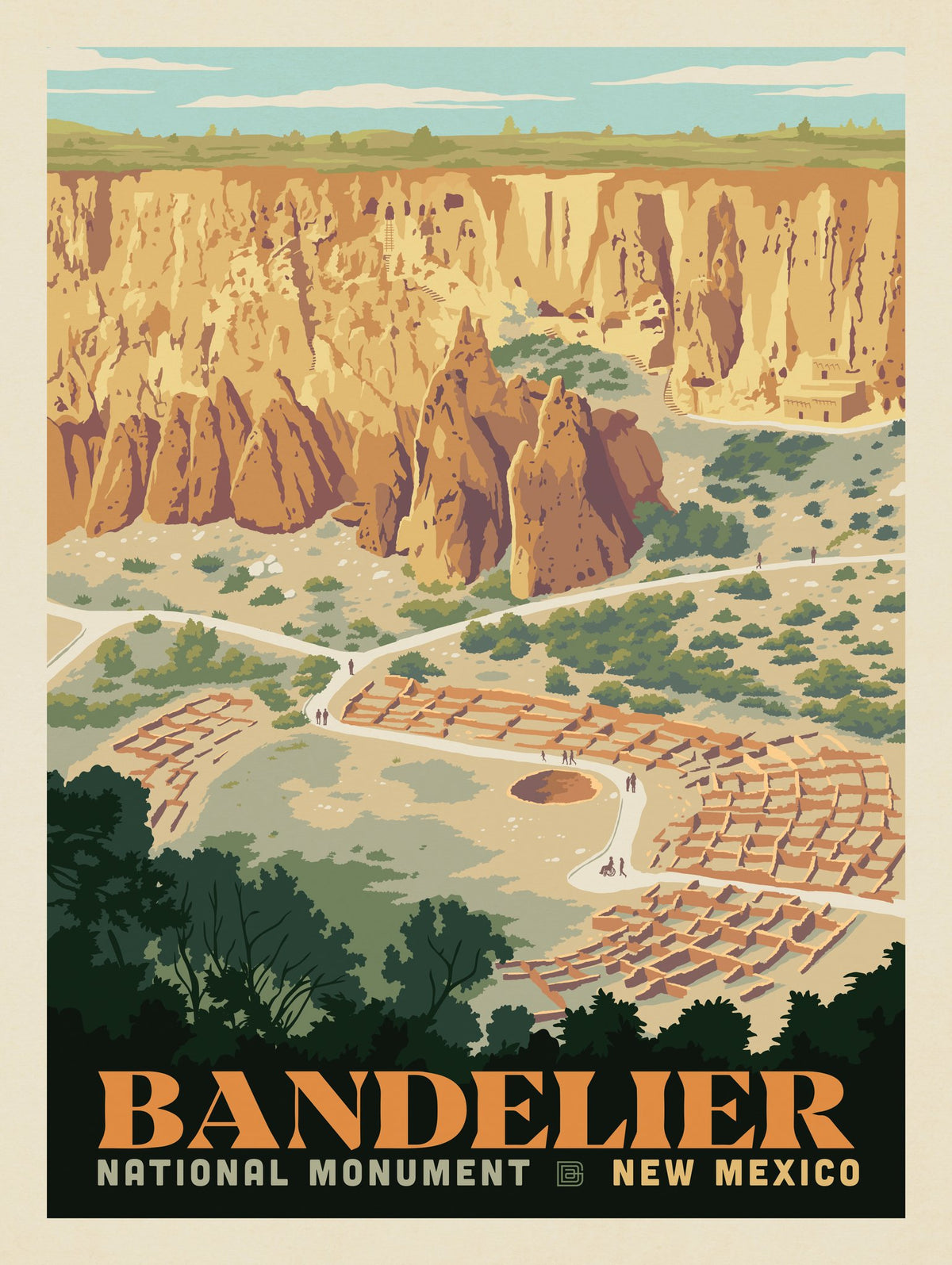 Bandelier National Monument: Bird's Eye View - Puzzle - Artwork