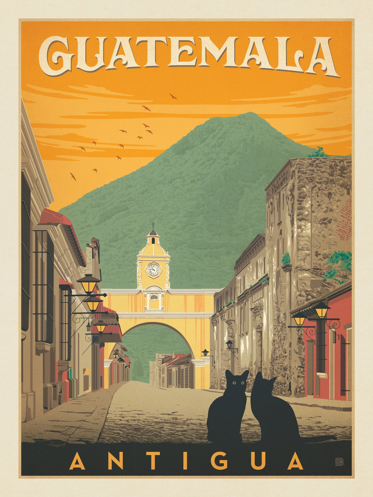 Guatemala: Antigua Street Scene - Puzzle - Artwork