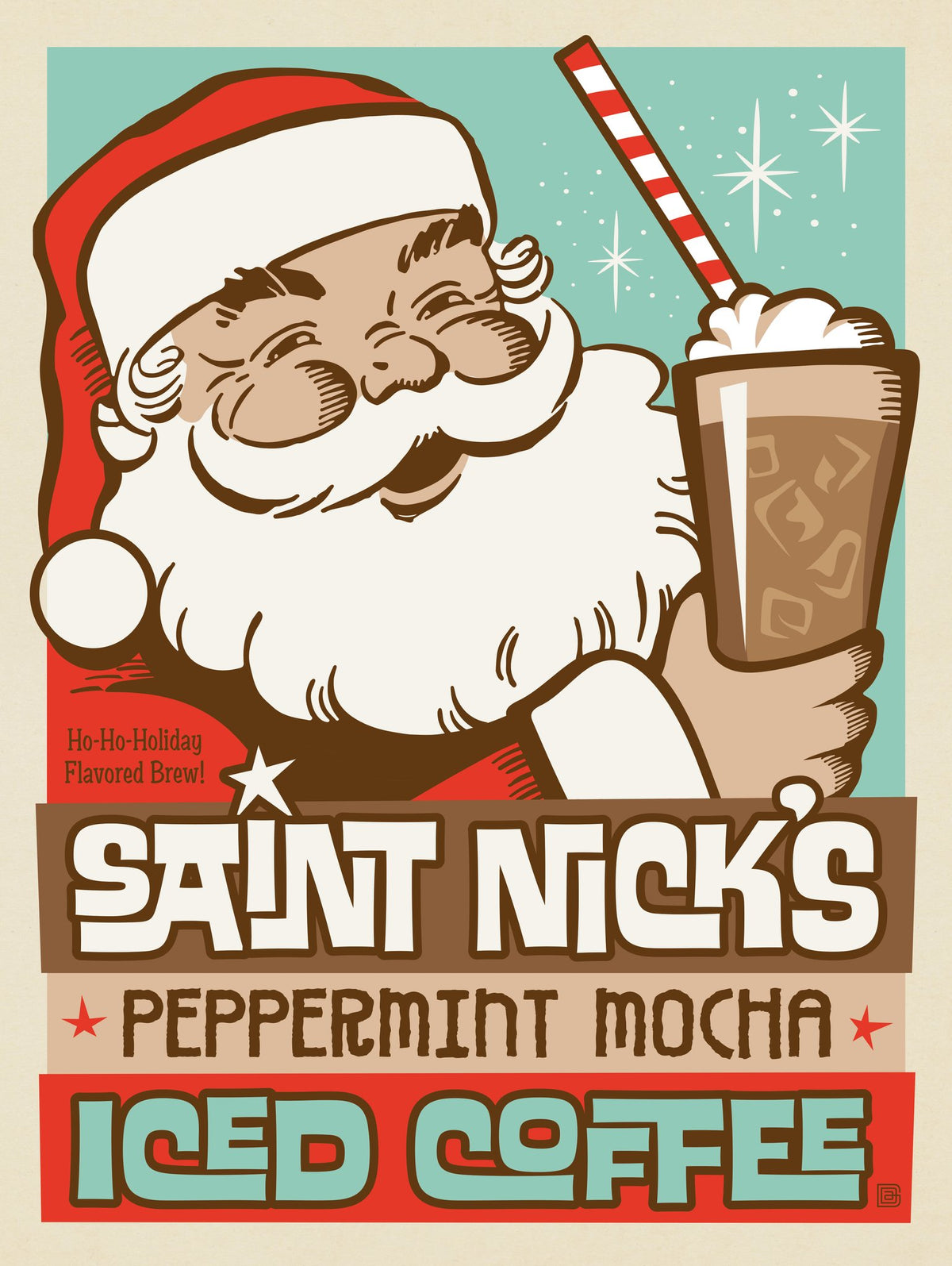 Saint Nick's Peppermint Mocha Iced Coffee - Puzzle - Artwork