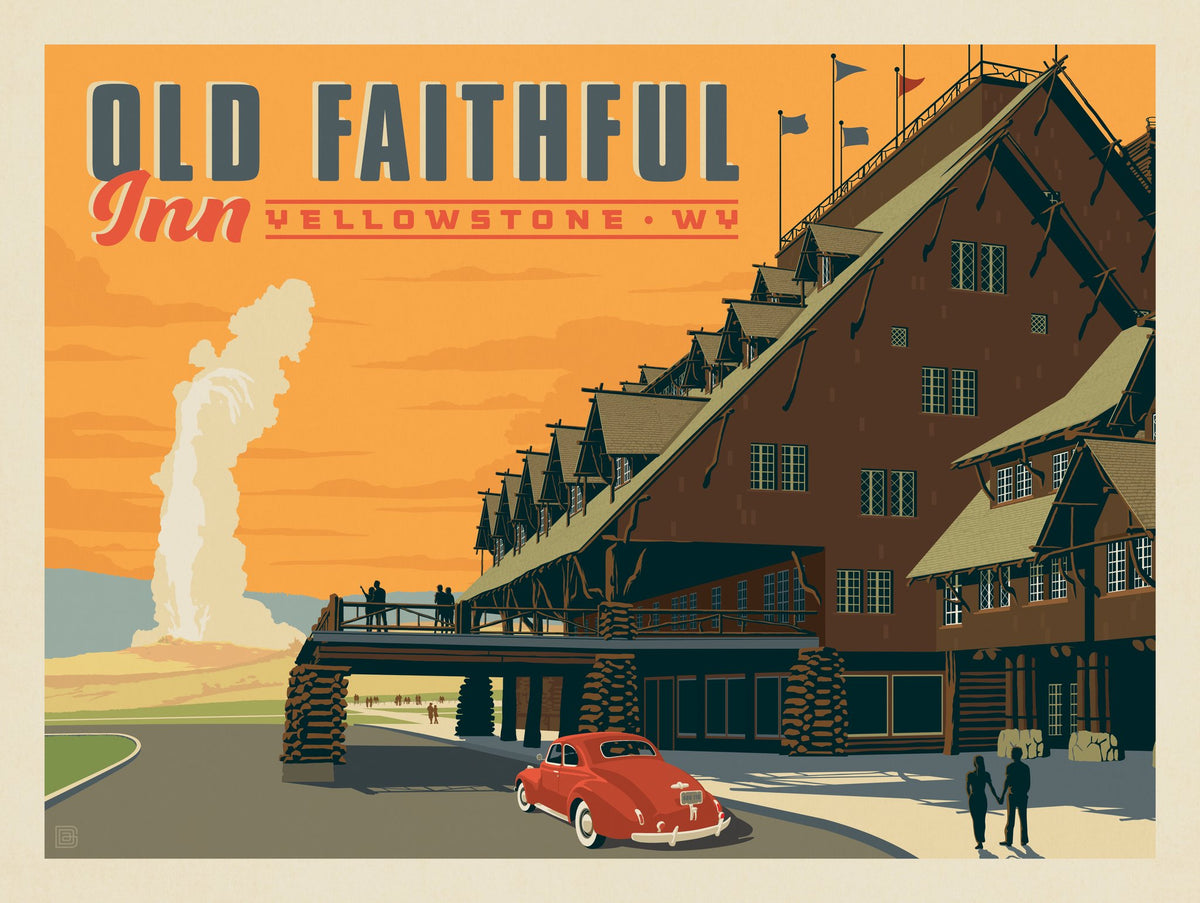 Yellowstone National Park: Old Faithful Inn - Puzzle - Artwork