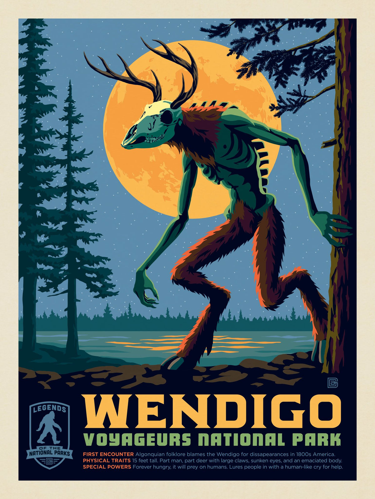 Legends Of The National Parks: Voyageurs' The Wendigo - Puzzle - Artwork