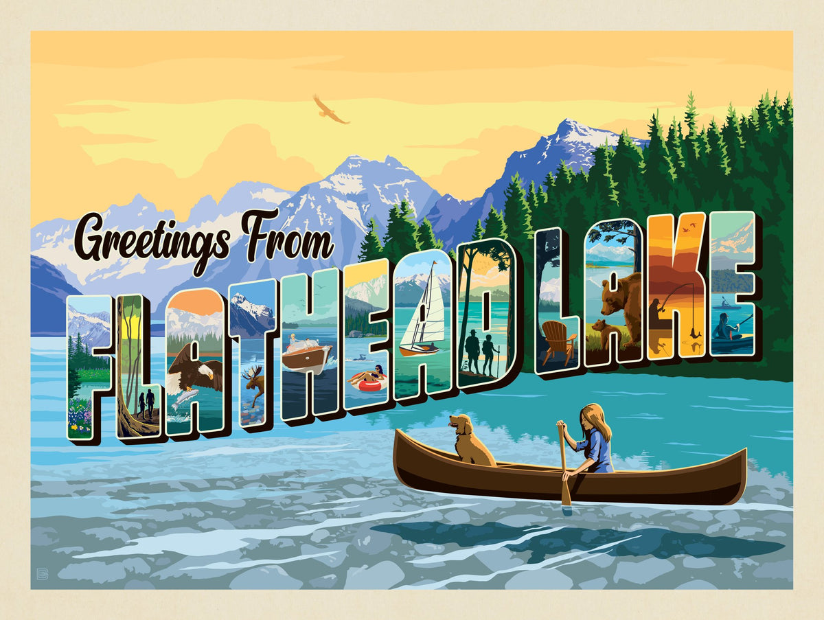 Flathead Lake, Montana (Horizontal) - Puzzle - Artwork