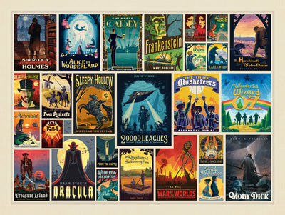 Literary Classics Collage (Horizontal) - Puzzle
