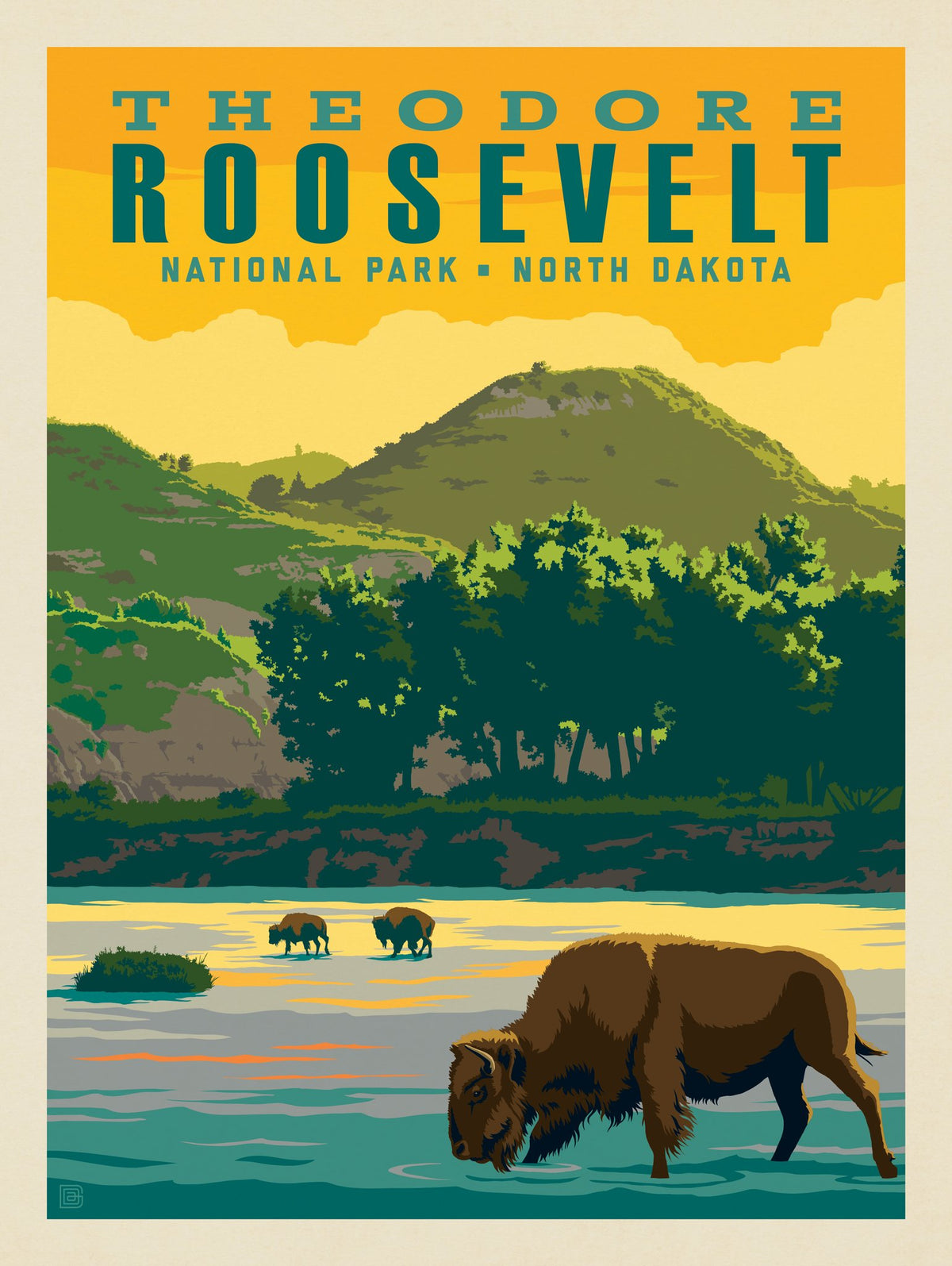 Theodore Roosevelt National Park: Bison - Puzzle - Artwork
