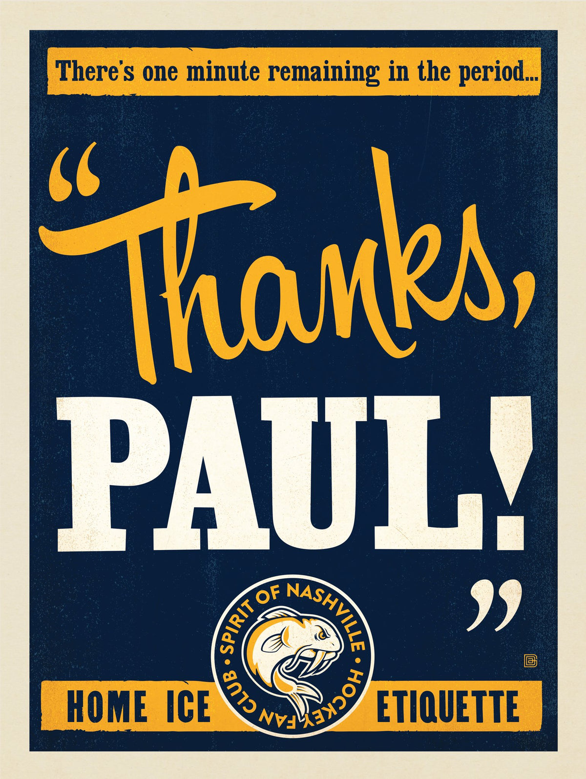 Spirit Of Nashville Hockey Fan Club: Thanks, Paul! - Puzzle - Artwork