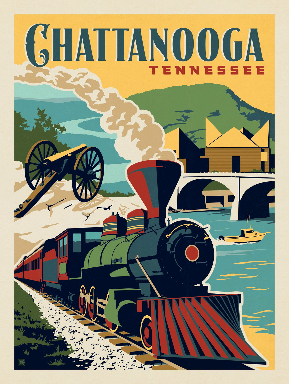 Chattanooga, TN: Montage - Puzzle - Artwork
