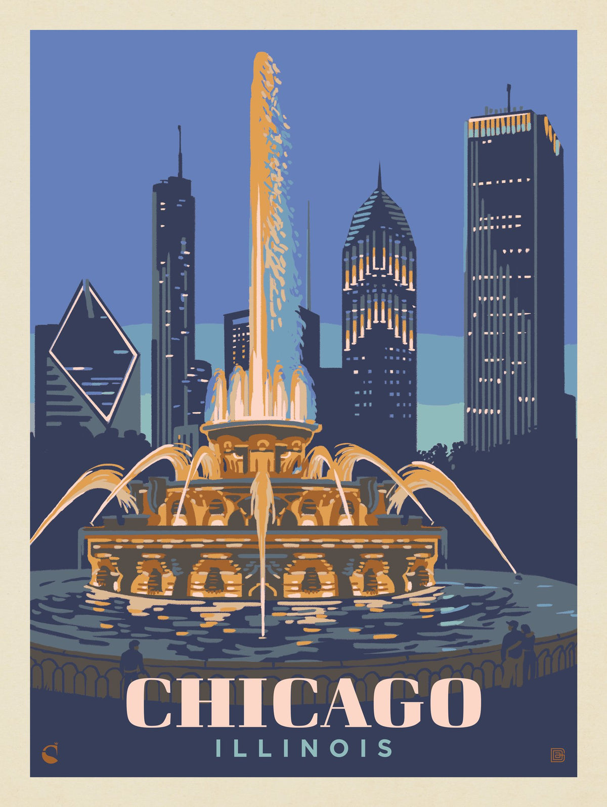 USA-Chicago, IL: Fountain Of Light - Puzzle - Artwork