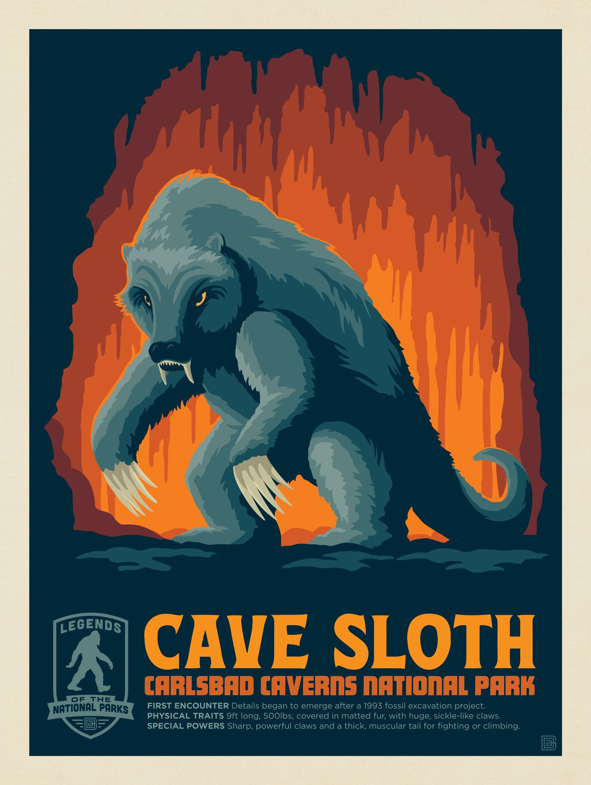 Legends Of The National Parks: Carlsbad Caverns' Cave Sloth - Puzzle - Artwork