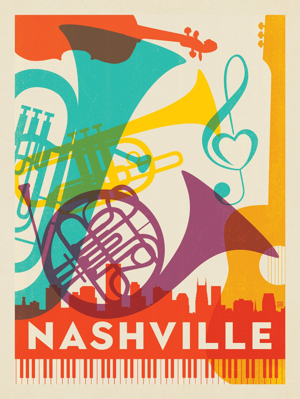 Nashville Musical Rainbow - Puzzle - Artwork