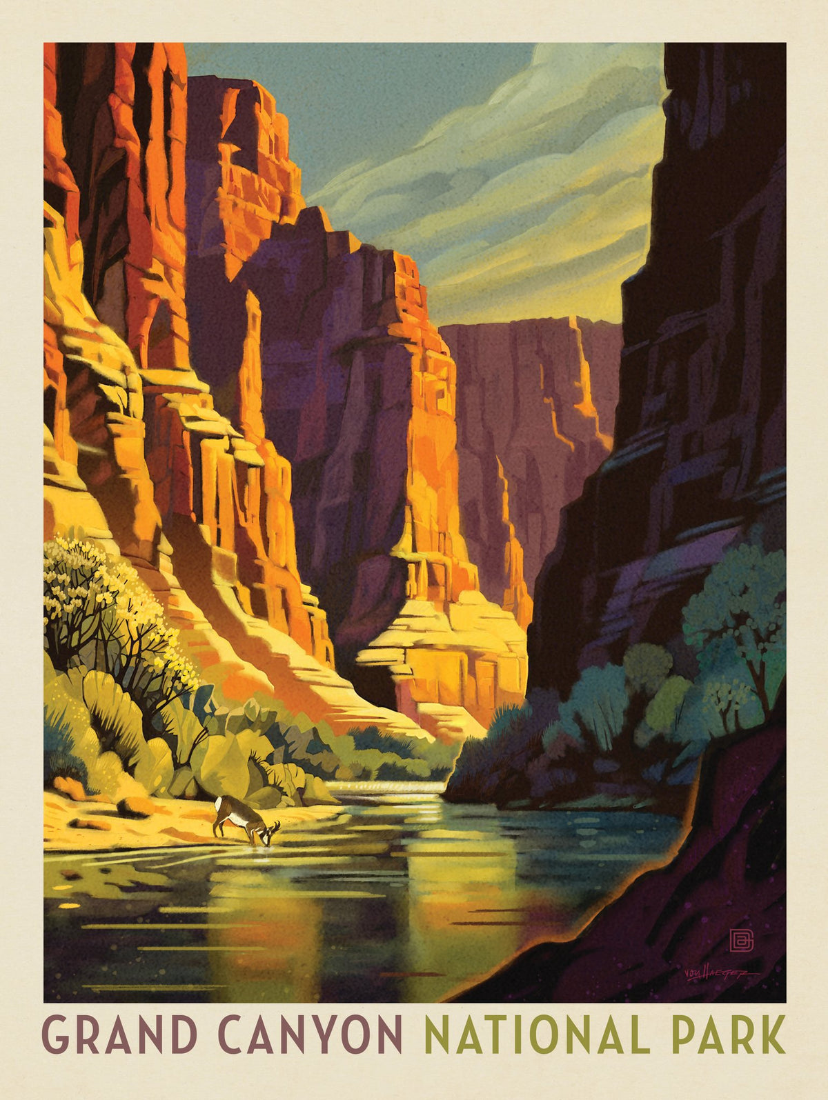 Grand Canyon National Park: Refreshing Shade - Puzzle - Artwork