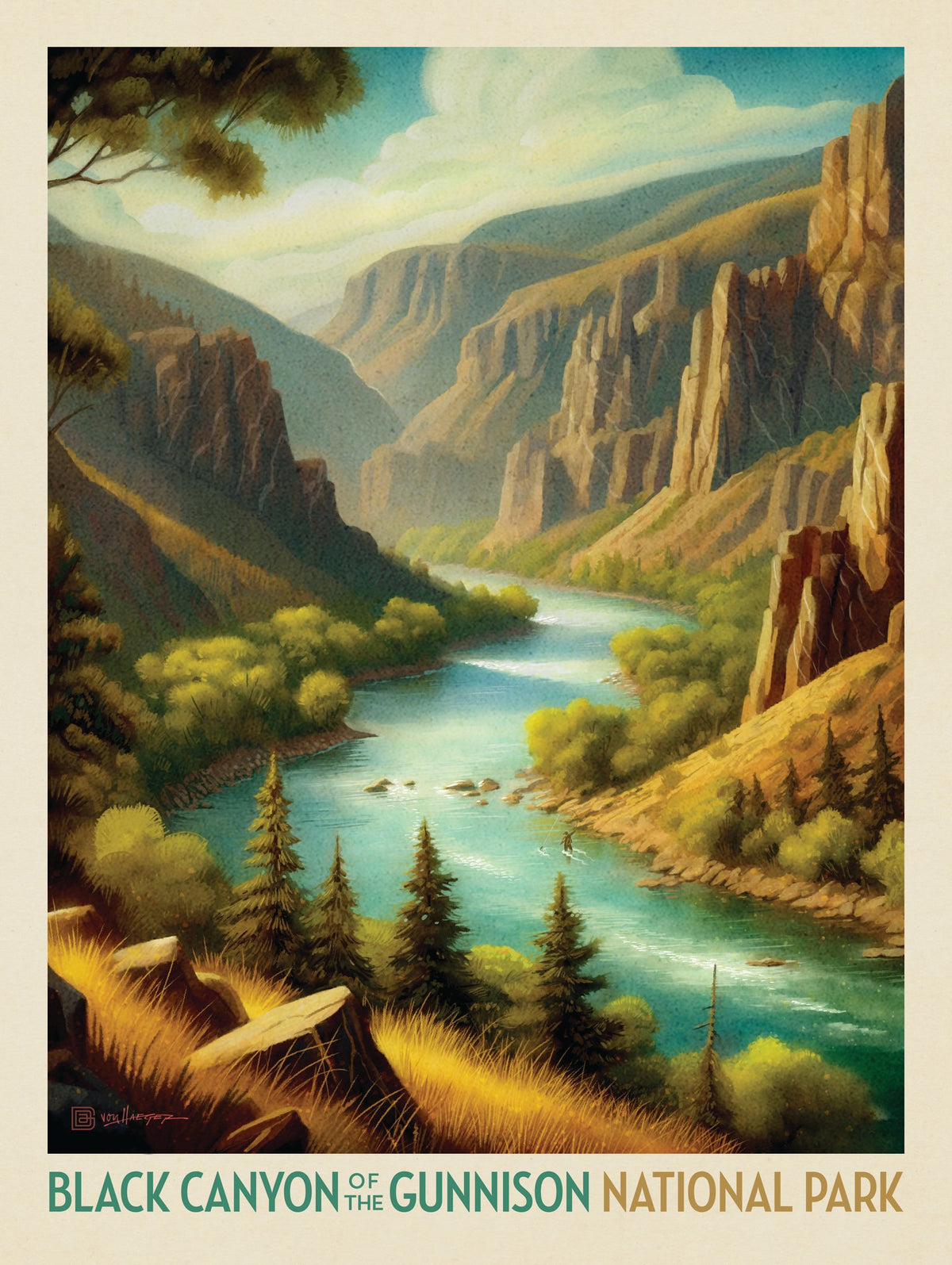 Black Canyon of the Gunnison National Park: Summer Splendor - Puzzle - Artwork