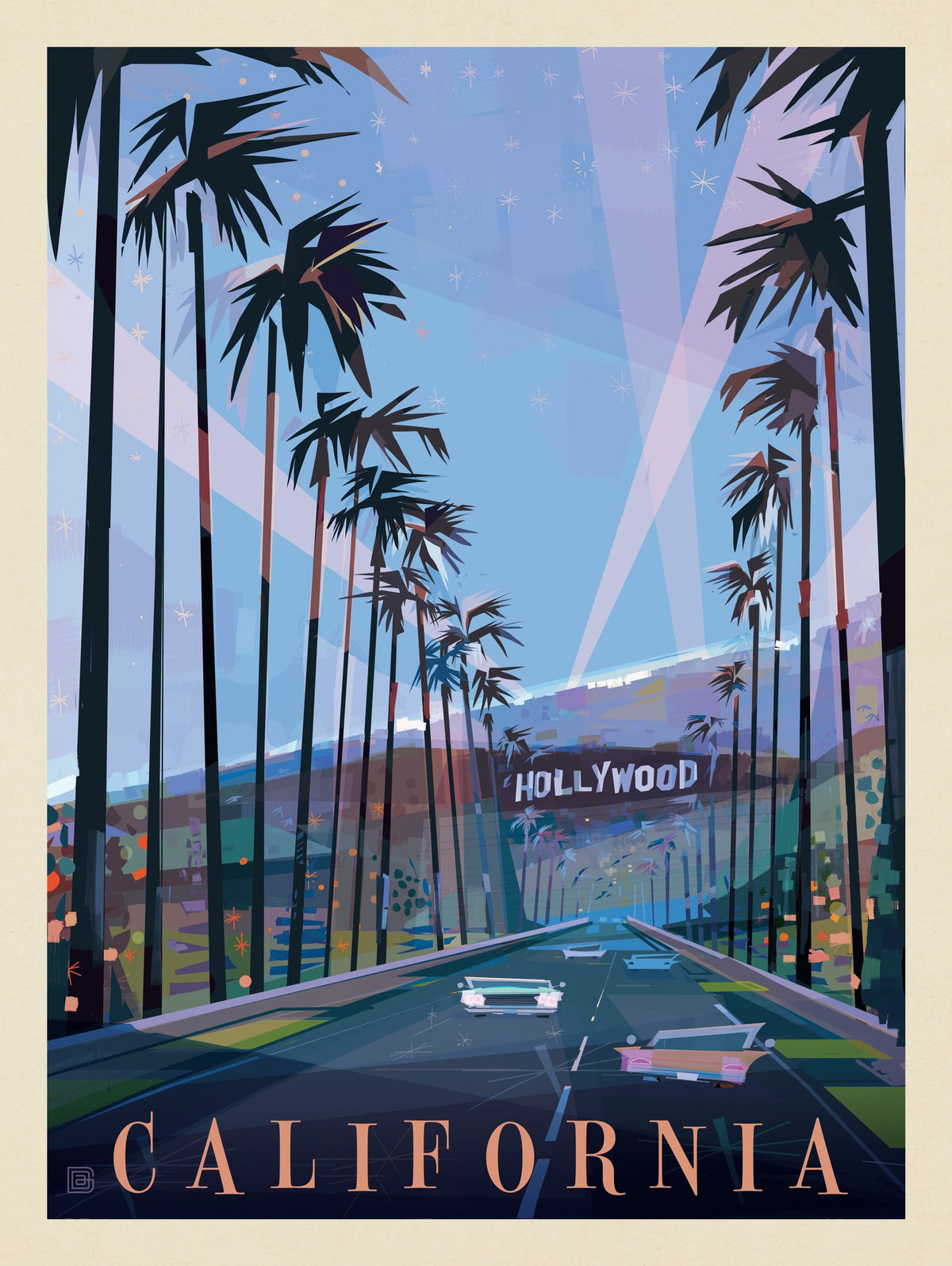 California: Hollywood (Mod Design) - Puzzle - Artwork