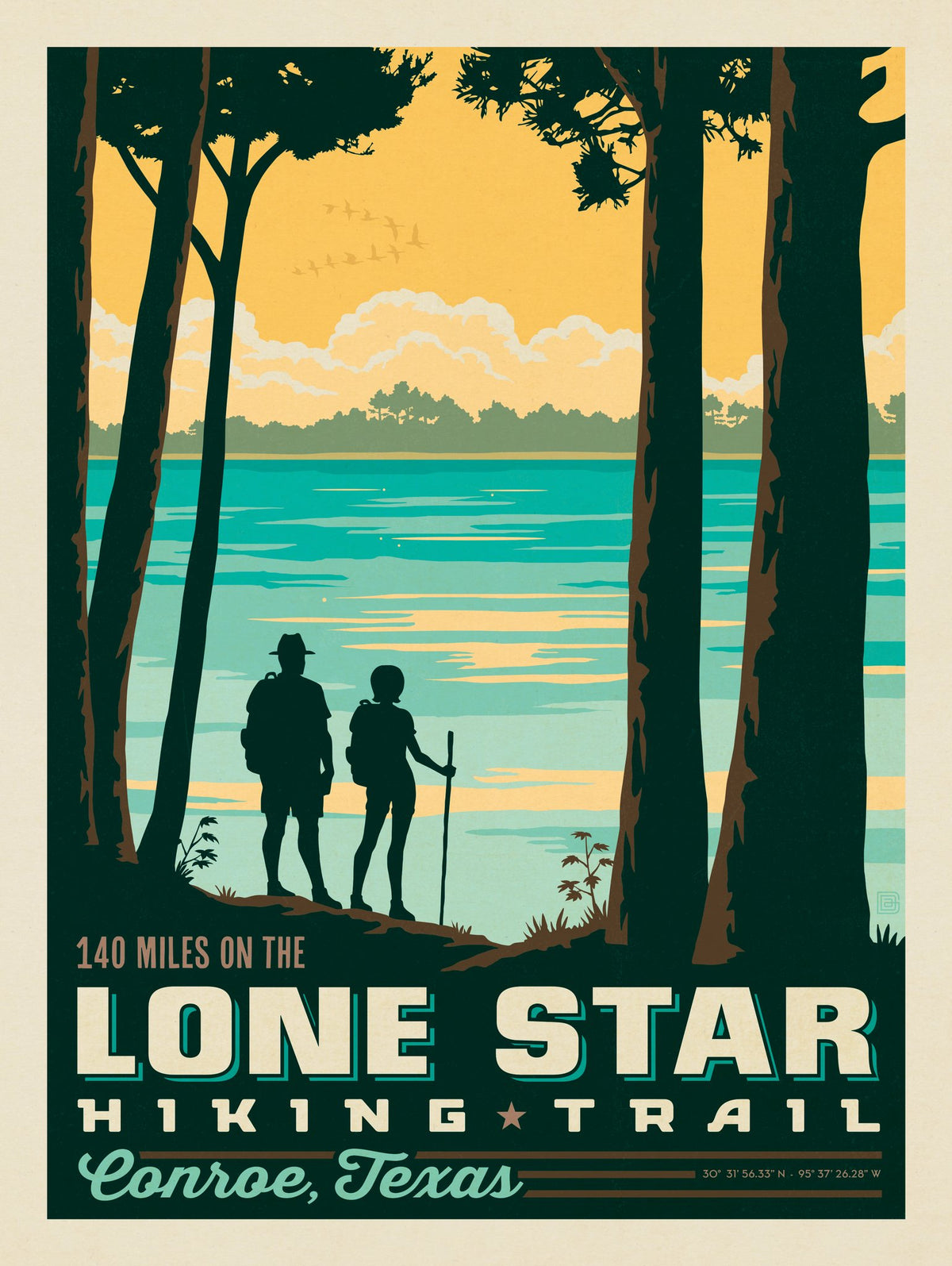 Conroe, TX: Lone Star Hiking Trail - Puzzle - Artwork
