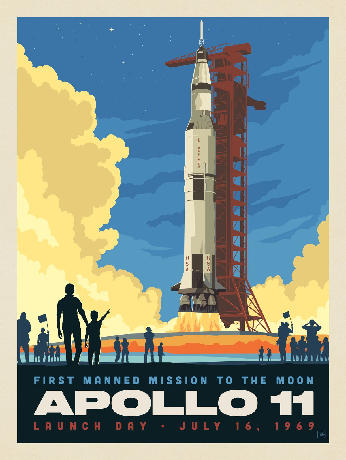 NASA 1969: Apollo 11 Lift-Off - Puzzle - Artwork