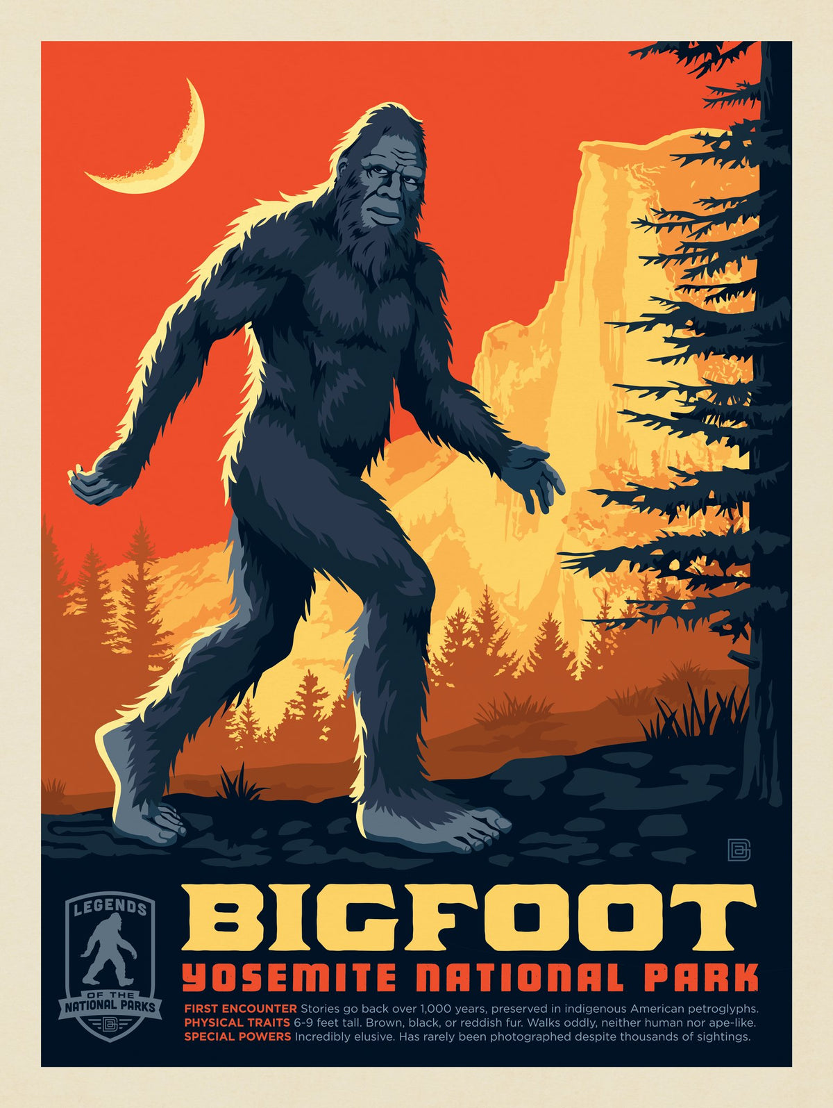 Legends Of The National Parks: Yosemite's Bigfoot - Puzzle - Artwork