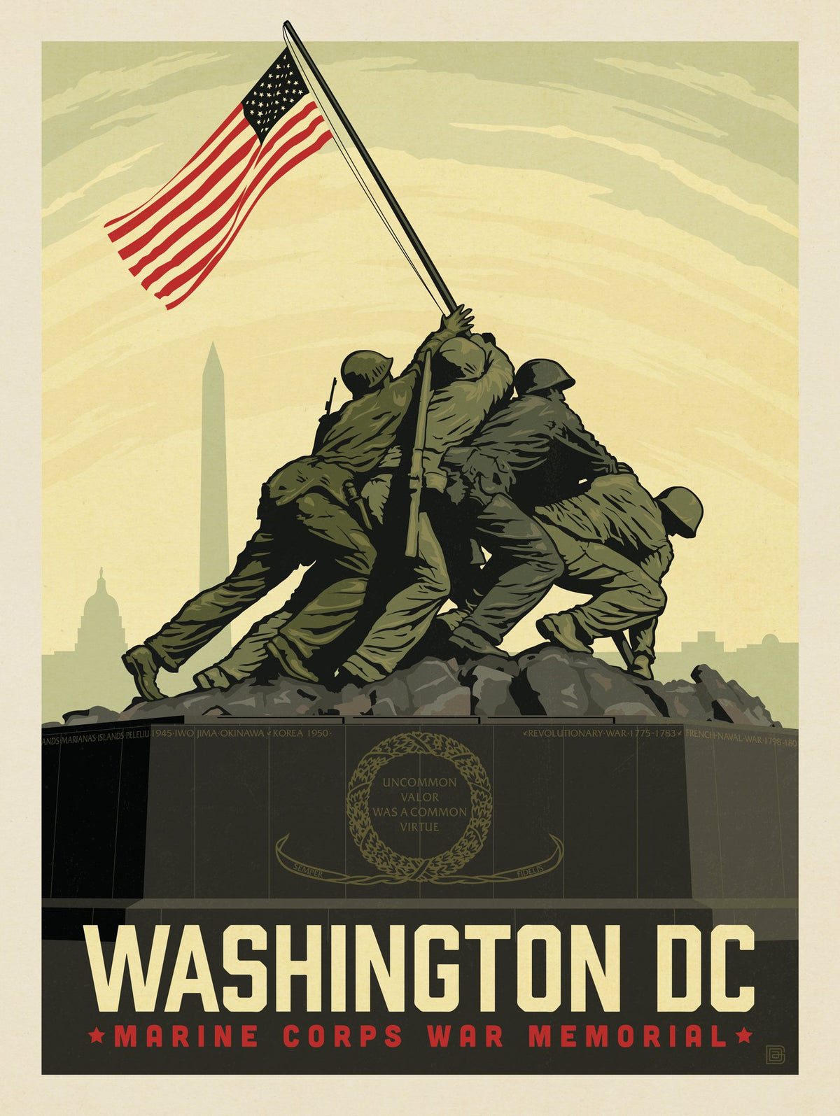 Washington, DC: Marine Corps War Memorial - Puzzle - Artwork
