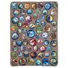63 National Park Emblems Plush Sherpa Blanket