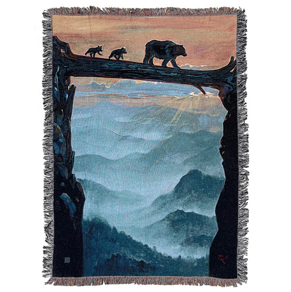 Woven Throw Blanket: (Vertical) Great Smoky Mountains National Park