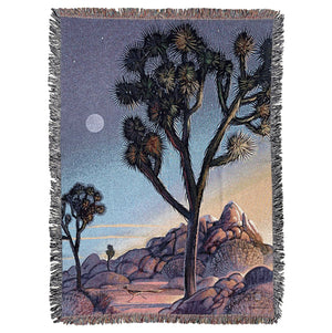 Woven Throw Blanket: (Vertical) Joshua Tree National Park