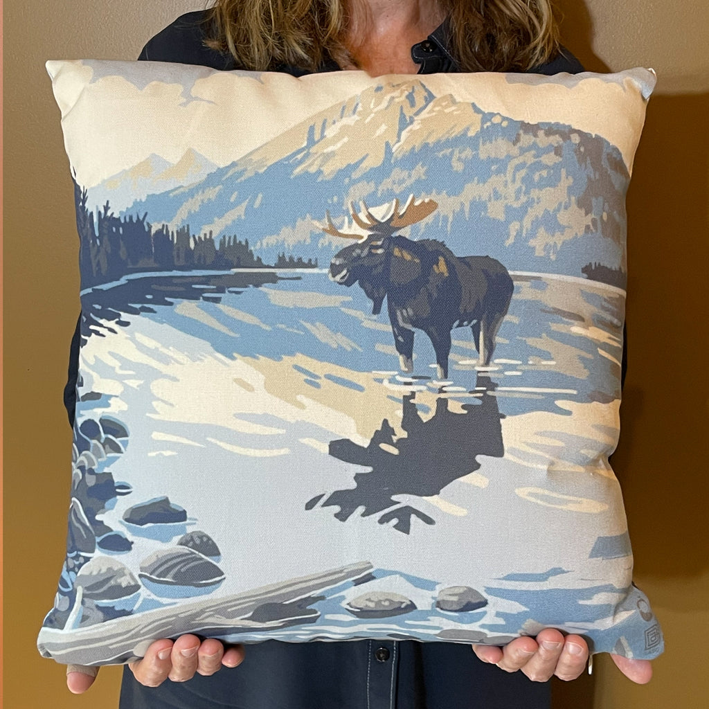 18"x18" Throw Pillow: Kenneth Crane's Grand Teton National Park