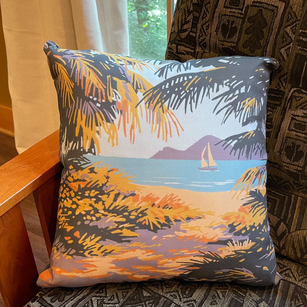 18"x18" Throw Pillow: Kenneth Crane's Virgin Islands National Park