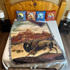 Badlands Throw Blanket on Bed