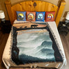 Great Smoky Mountains Woven Blanket on Bed