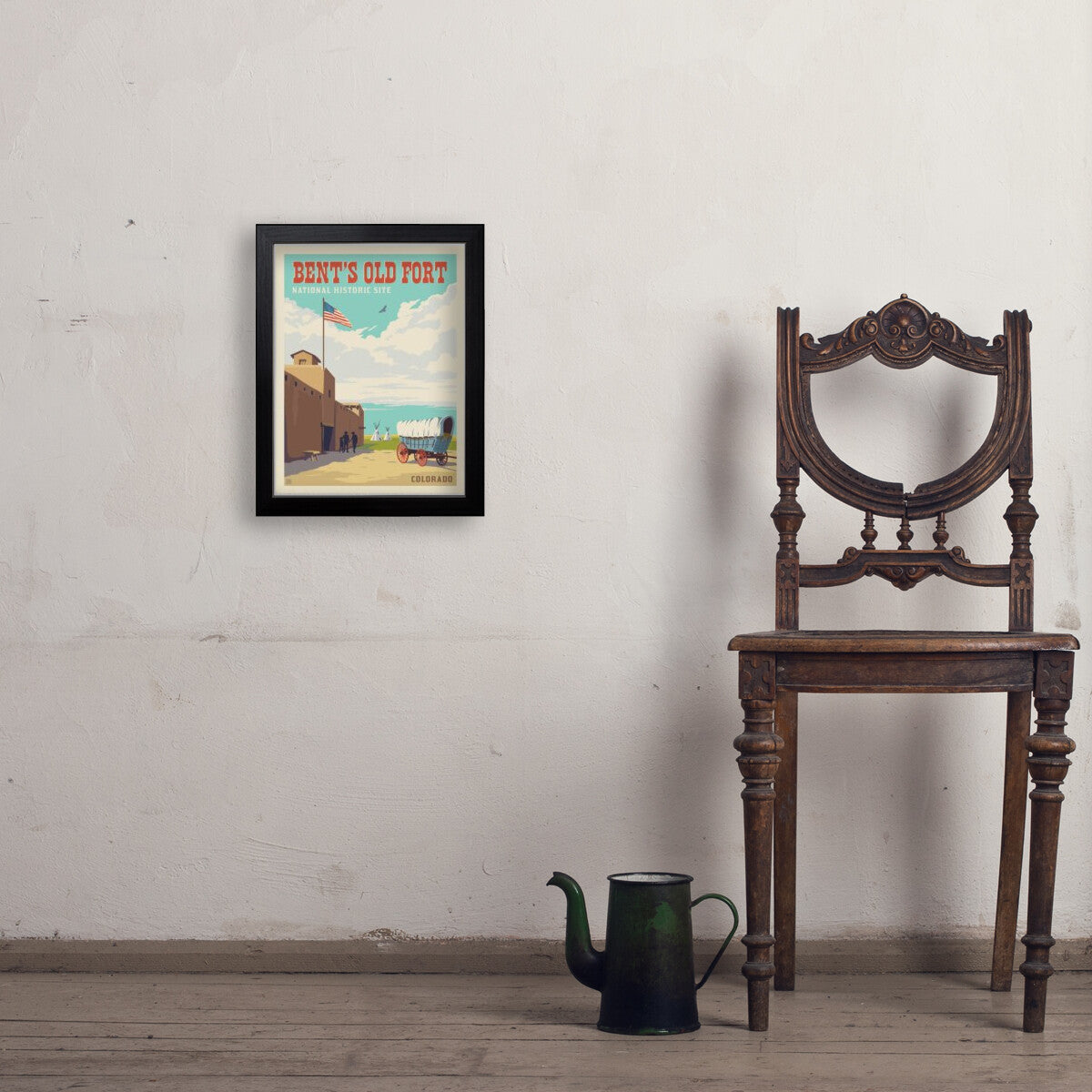 bents-old-fort-national-historic-site-co - 11x14 / Simple / Black / Env