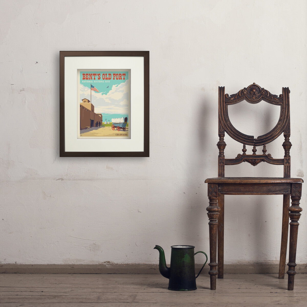 bents-old-fort-national-historic-site-co - 11x14 / Standard / Brown / Env
